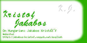 kristof jakabos business card